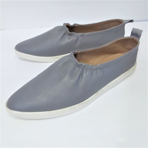 Pure Jill Shoes - Pure Jill Grey Leather Point Toe Sneaker Flats